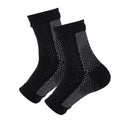 Foot Heel Compression Sleeve & Ankle Brace Support – 1 Pair Ankle Compression Sleeve PLUSH black L-XL