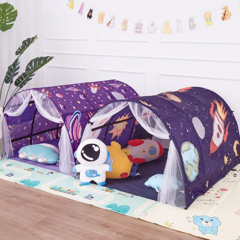Kids Star Rocket Bed Canopy Tent – Boys & Girls Room Decor Kids Bed Canopy Tent PLUSH