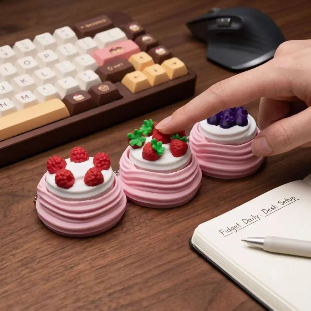 3D Printed Clicker Keychain – Push Button Fidget Bag Charm Fidget Keychain Charm PLUSH