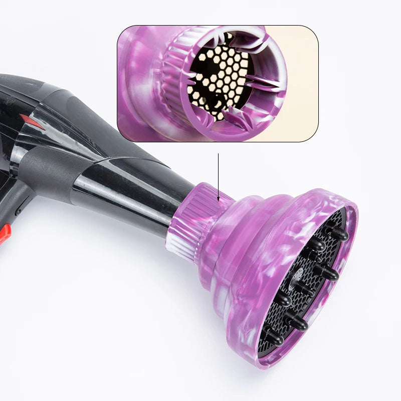 Retractable Silicone Hair Dryer Diffuser – Universal Attachment Hair Dryer Diffuser PLUSH