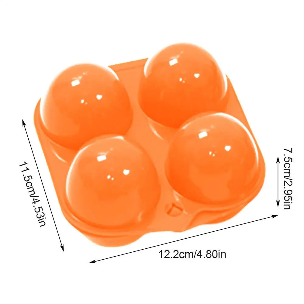 Camping Egg Holder Case – 2/4/6/12 Grid Portable Storage Box Egg Storage Container PLUSH 4 Random color