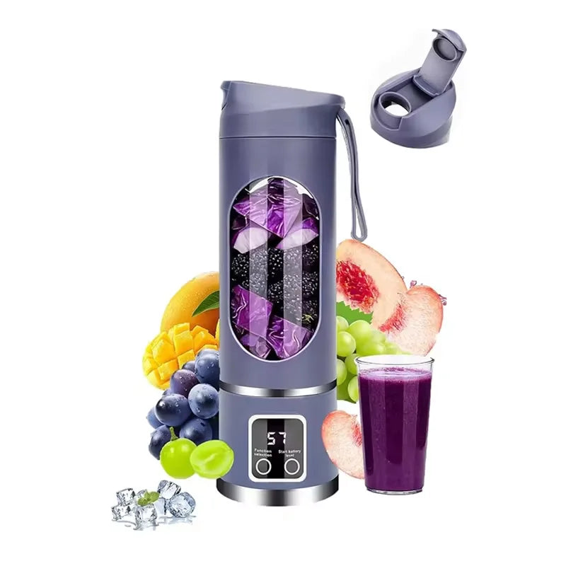 Portable USB Rechargeable Blender 450ml – 10 Blade Juicer Cup Portable Blender PLUSH