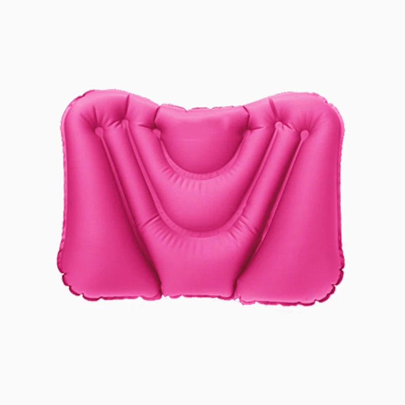 Inflatable Lumbar Support Pillow – Office, Car & Travel Cushion Inflatable Lumbar Pillow PLUSH Burgundy See below for size descriptions