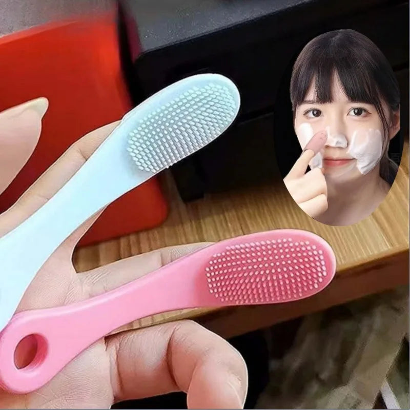 Silicone Facial Cleansing Brush – Double-Sided Nose & Face Facial Cleansing Brush PLUSH