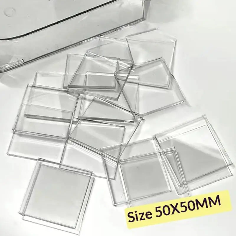 10pcs DIY Acrylic Refrigerator Magnet Set – Square & Round DIY Craft Magnet Set PLUSH