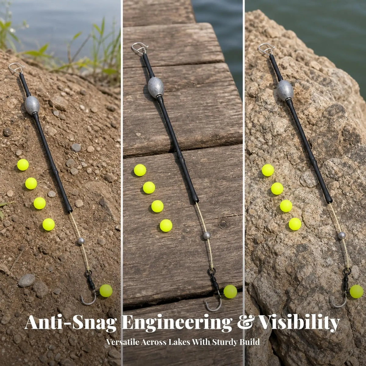Pre-Made Carp Rig – Anti-Snag Hook, Swivel & Float Included Carp Fishing Rig PLUSH