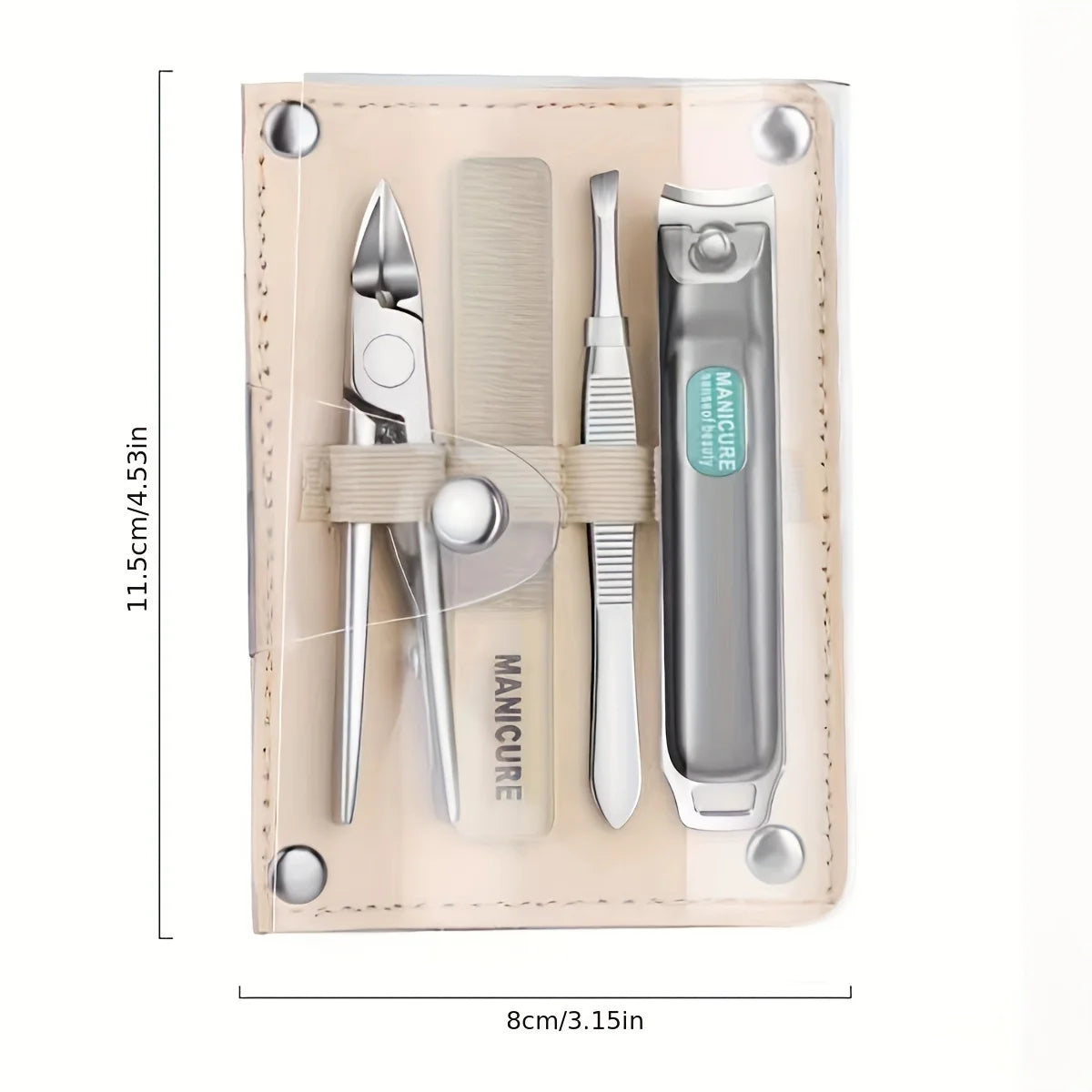 4-Piece Stainless Steel Manicure & Pedicure Kit | Ouriner Manicure Pedicure Kit PLUSH