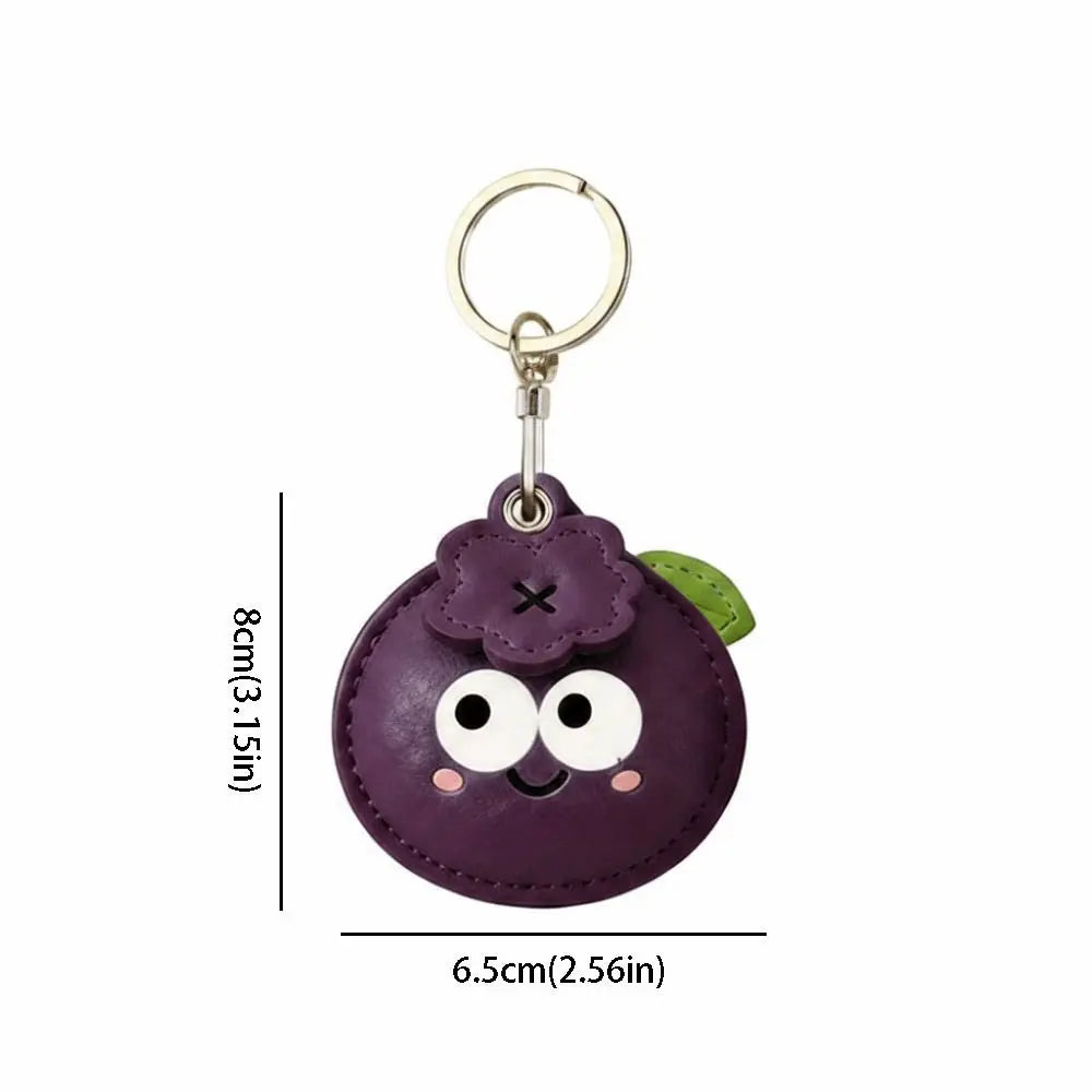 Blueberry PU Leather Keychain – Cute Cartoon Bag Charm Leather Keychain PLUSH