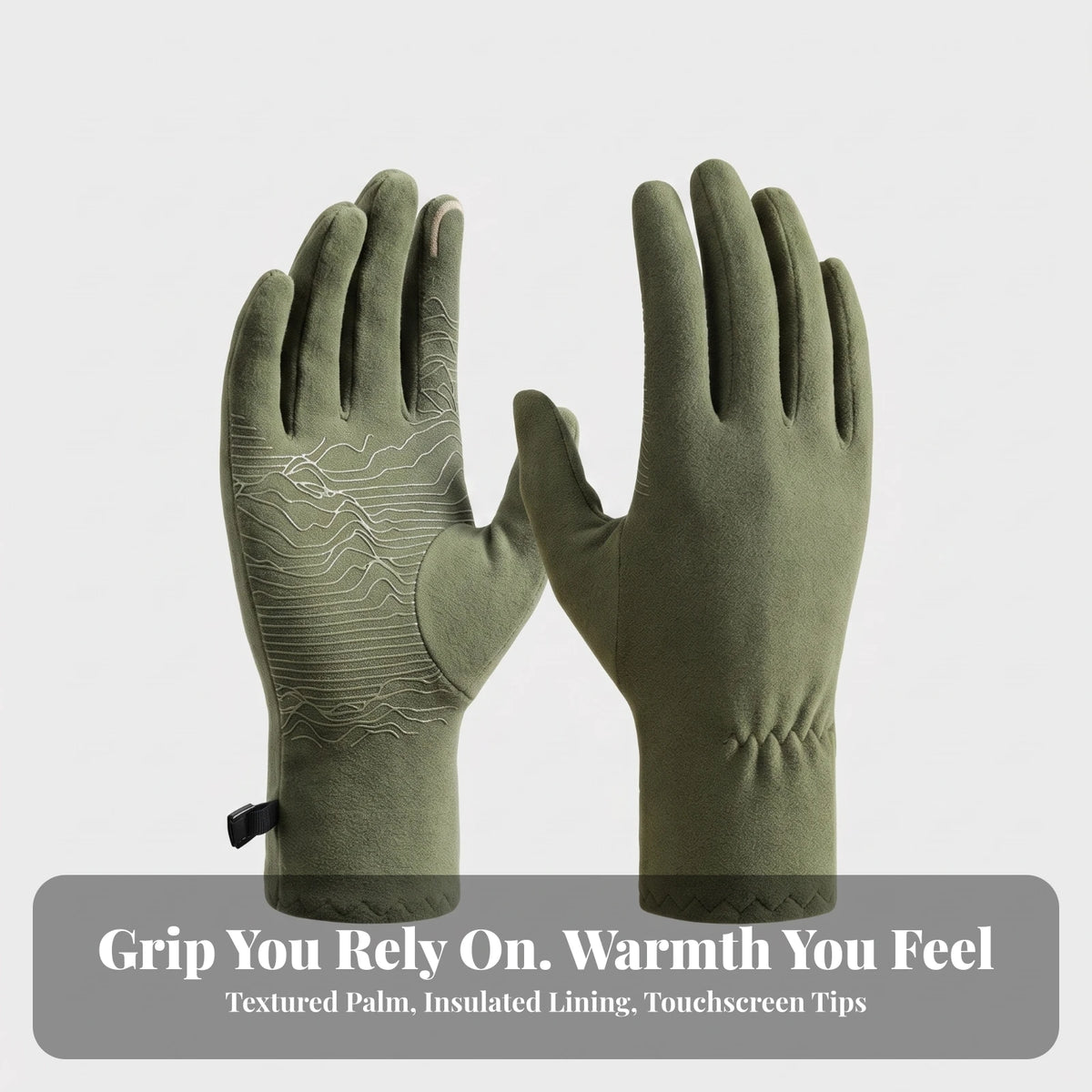 Touchscreen Winter Gloves with Grip – Lightweight & Warm Winter Knit Gloves PLUSH