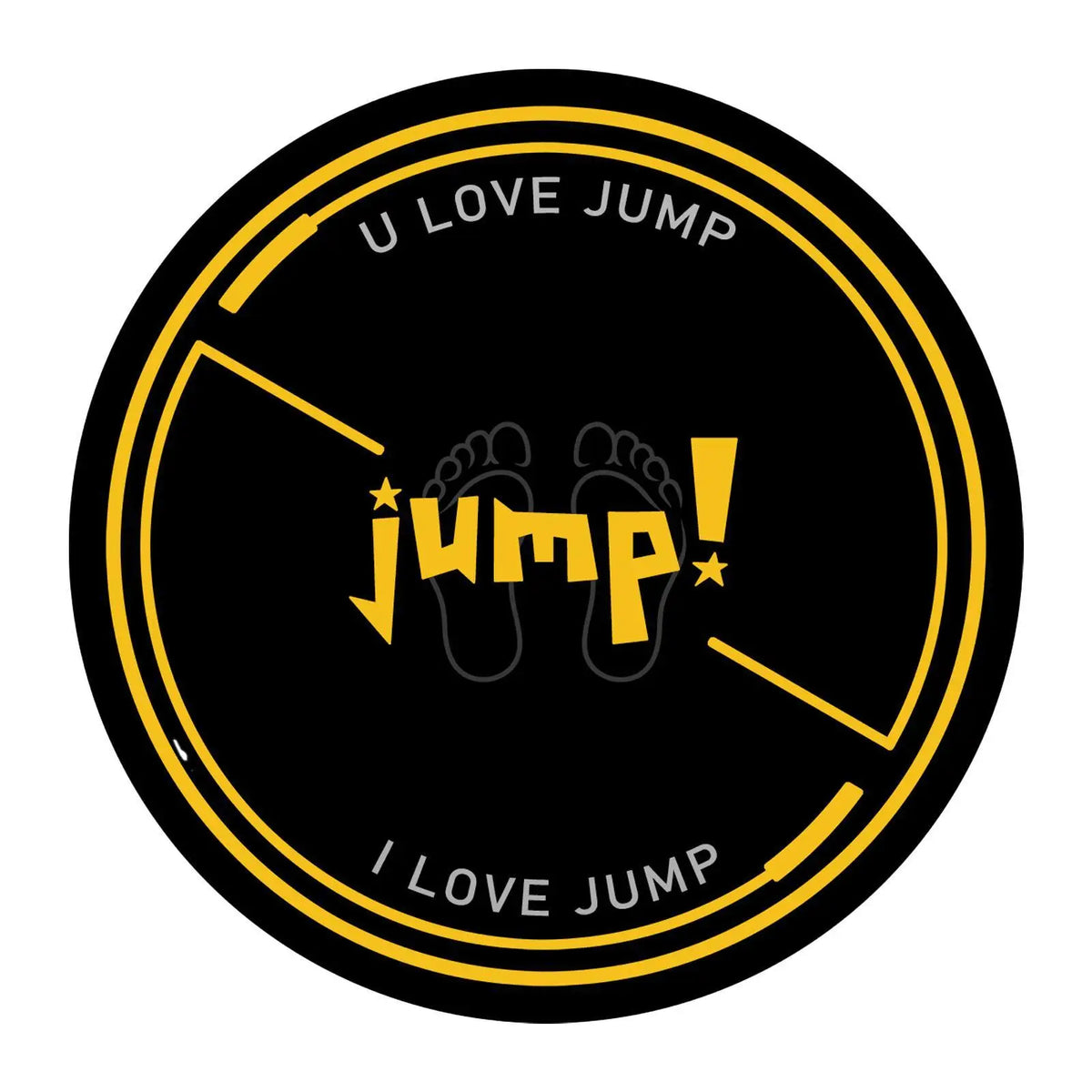 Round Jump Rope Mat – Non-Slip Soundproof PU Silicone 125cm Exercise Fitness Mat PLUSH Yellow