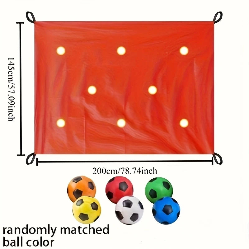 Team Building Throw Ball Cave Mat Game Set – 200×145cm, 6 Balls Team Building Game Set PLUSH