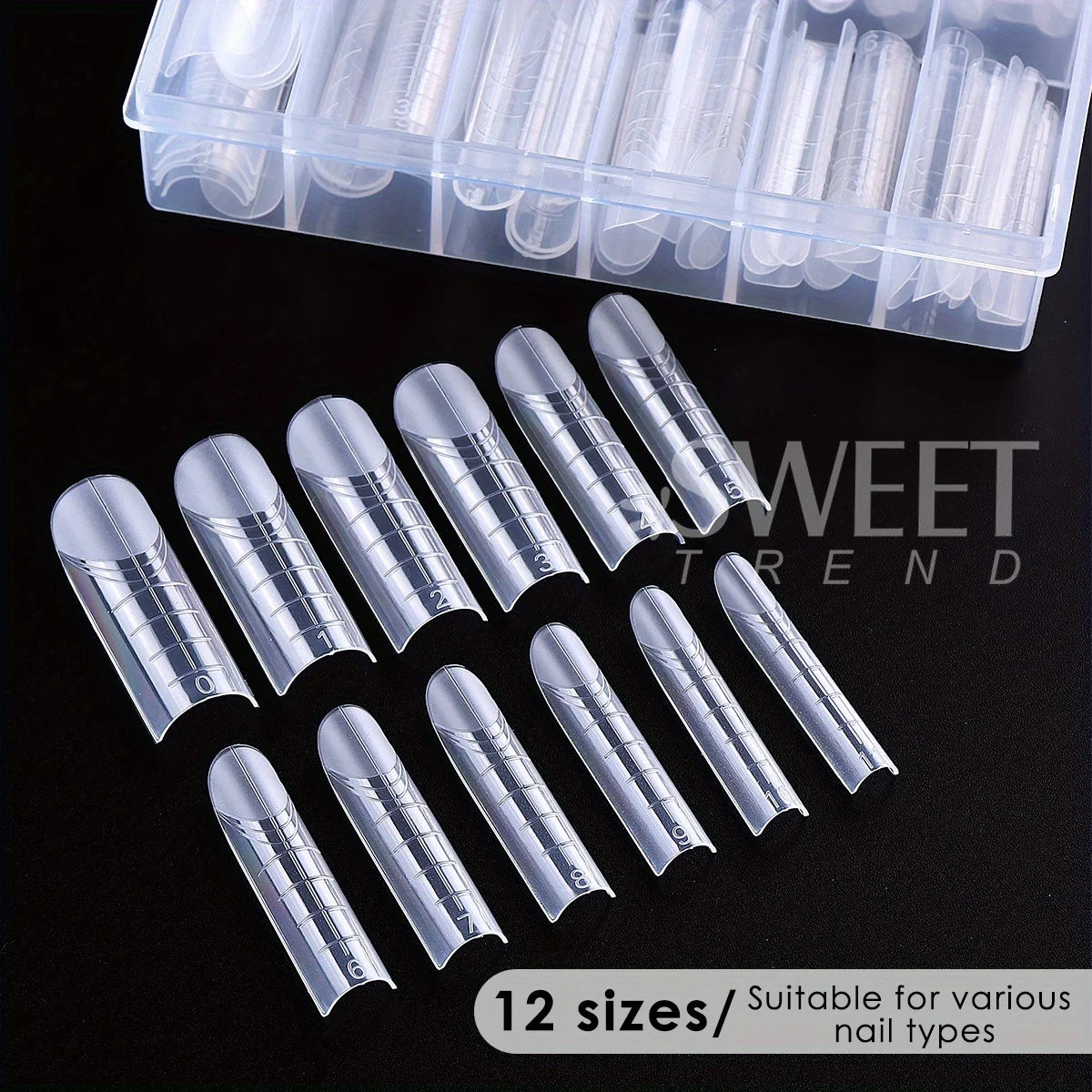 120pcs Reusable Toenail Extension Mold Kit – Full Cover DIY Toenail Extension Molds PLUSH