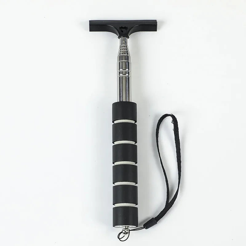Telescopic Car Mirror Wiper & Auto Glass Cleaning Tool Car Cleaning Tool PLUSH black