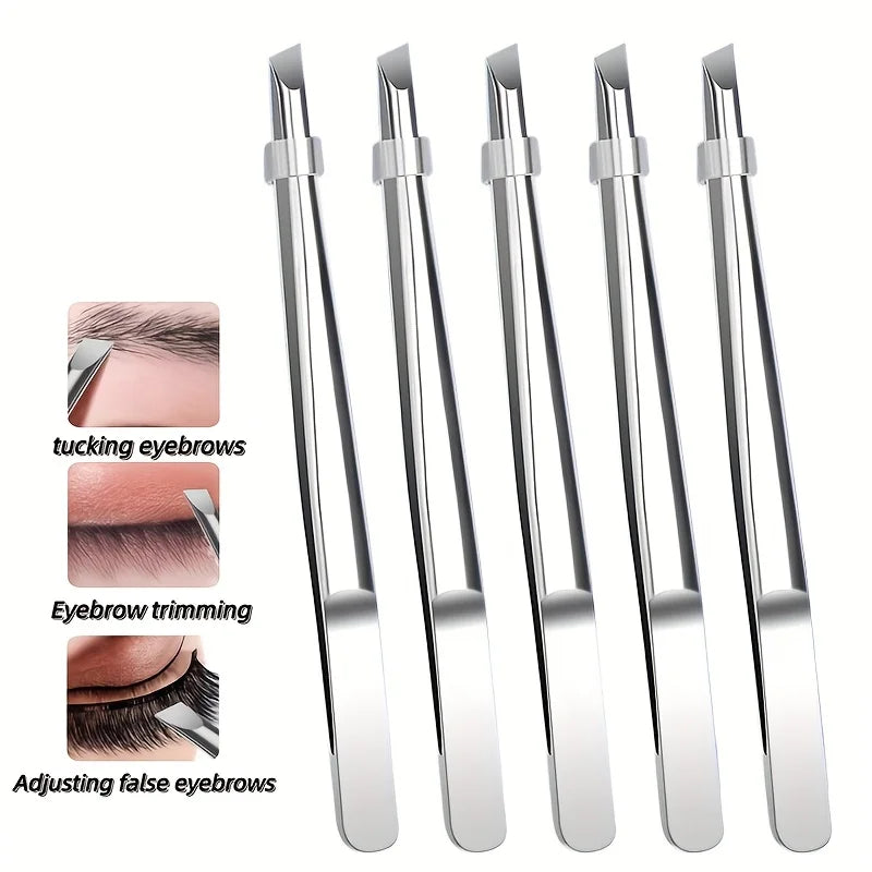 Ouriner Precision Stainless Steel Eyebrow Tweezers Hypoallergenic Eyebrow Tweezers PLUSH