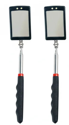 Magnetic Telescopic Inspection Mirror with LED Light | 290–880mm Telescopic Inspection Mirror PLUSH 2PCS