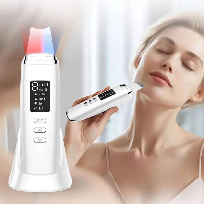 Ultrasonic Skin Scrubber Spatula – Facial Lifting & Deep Cleansing Facial Cleansing Device PLUSH