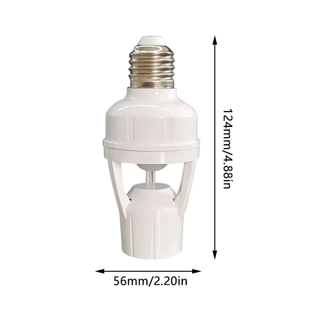 E27 PIR Motion Sensor Bulb Adapter – Auto LED Switch 110V/220V Motion Sensor Adapter PLUSH