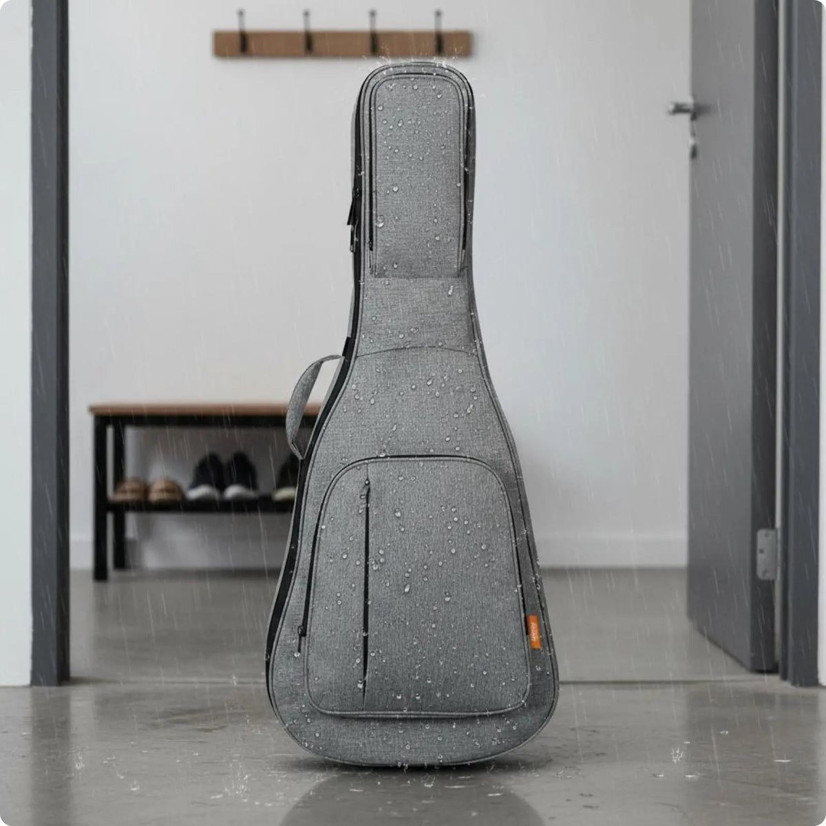 Padded Guitar Backpack Case | Fits 36–41" Acoustic Guitars Guitar Gig Bag PLUSH Gray 40-41 Inch