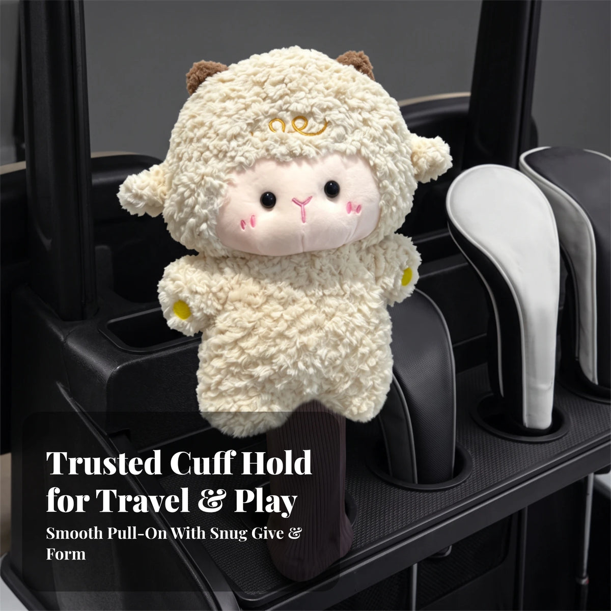 Sheep Golf Wood Headcover – Soft Knit Fairway Club Cover Golf Headcover PLUSH