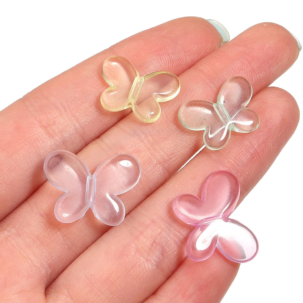 100pcs Butterfly Acrylic Spacer Beads – DIY Jewelry Making Acrylic Spacer Beads PLUSH