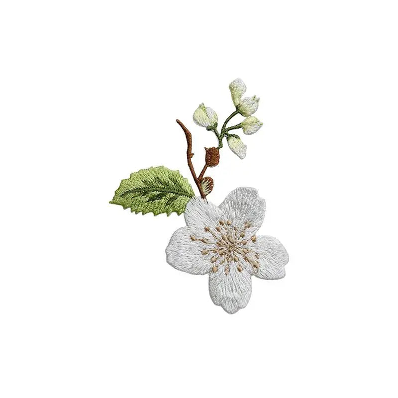 Flower Embroidery Iron-On Patch – DIY Clothes, Bags & Jackets