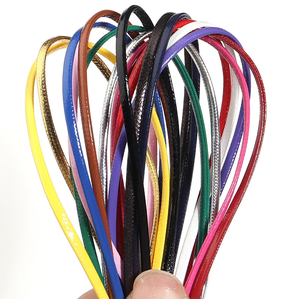 50 Yards 2mm Flat Faux Leather Cord – Multicolor DIY Crafts Leather Craft Cord PLUSH