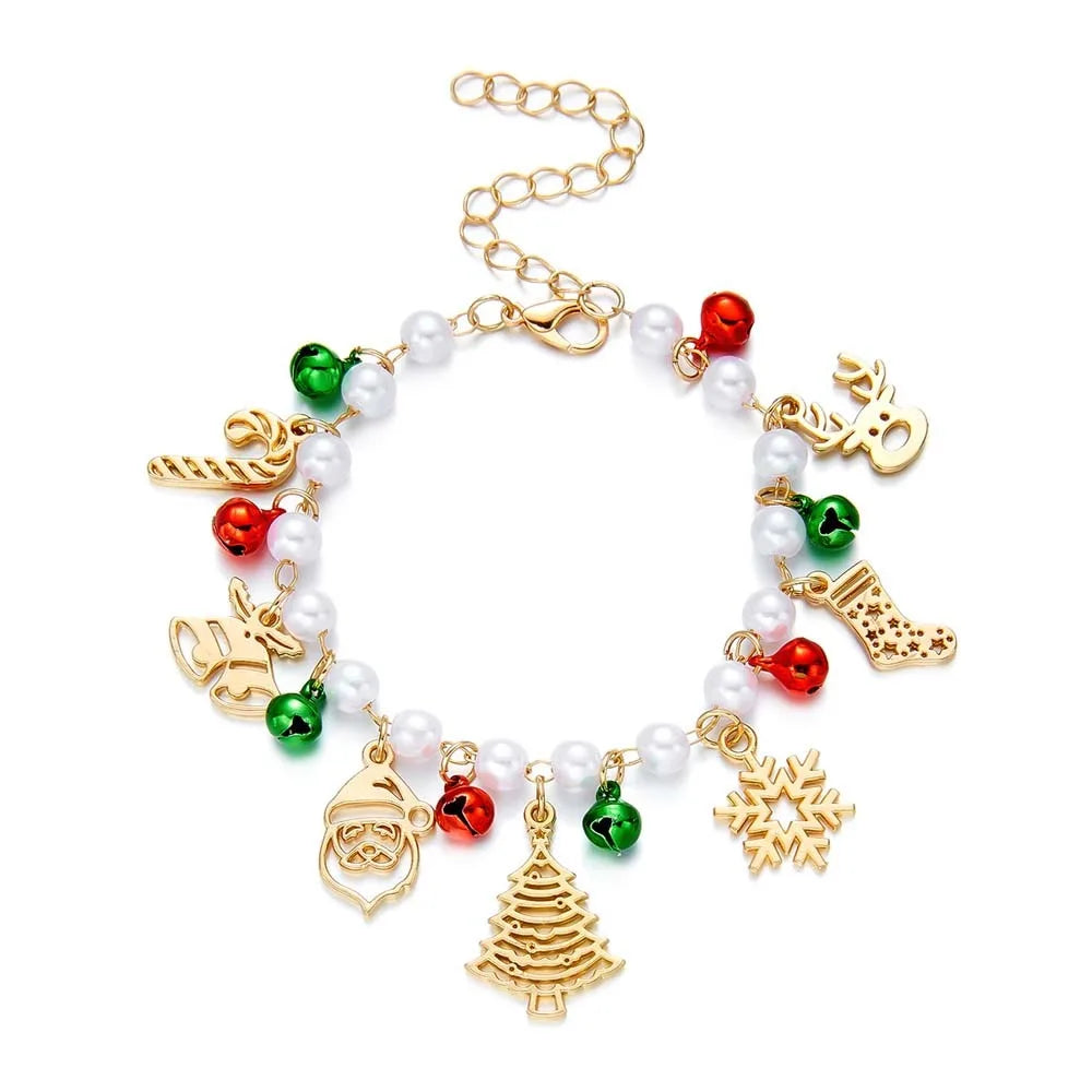 Christmas Tree Snowflake Bracelet – Adjustable Glaze Bangle Fashion Bracelet PLUSH Style 3