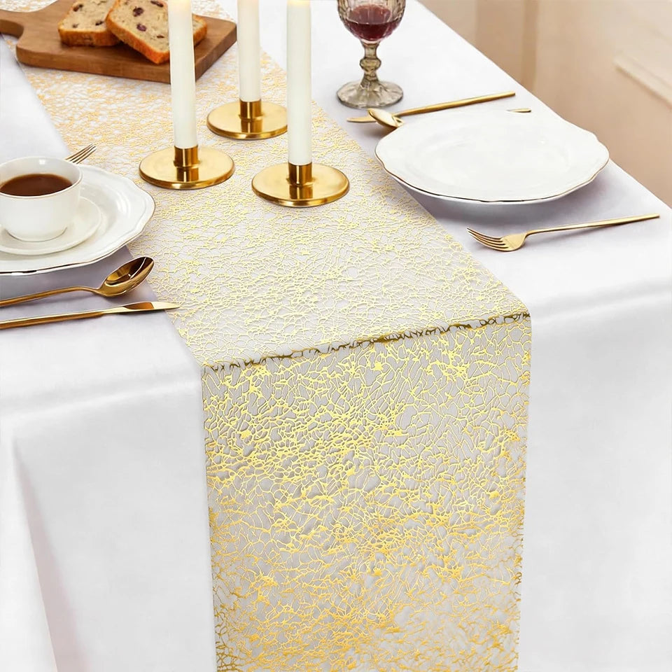 Glitter Hot Stamping Table Runner – Wedding & Party Décor Glitter Table Runner PLUSH