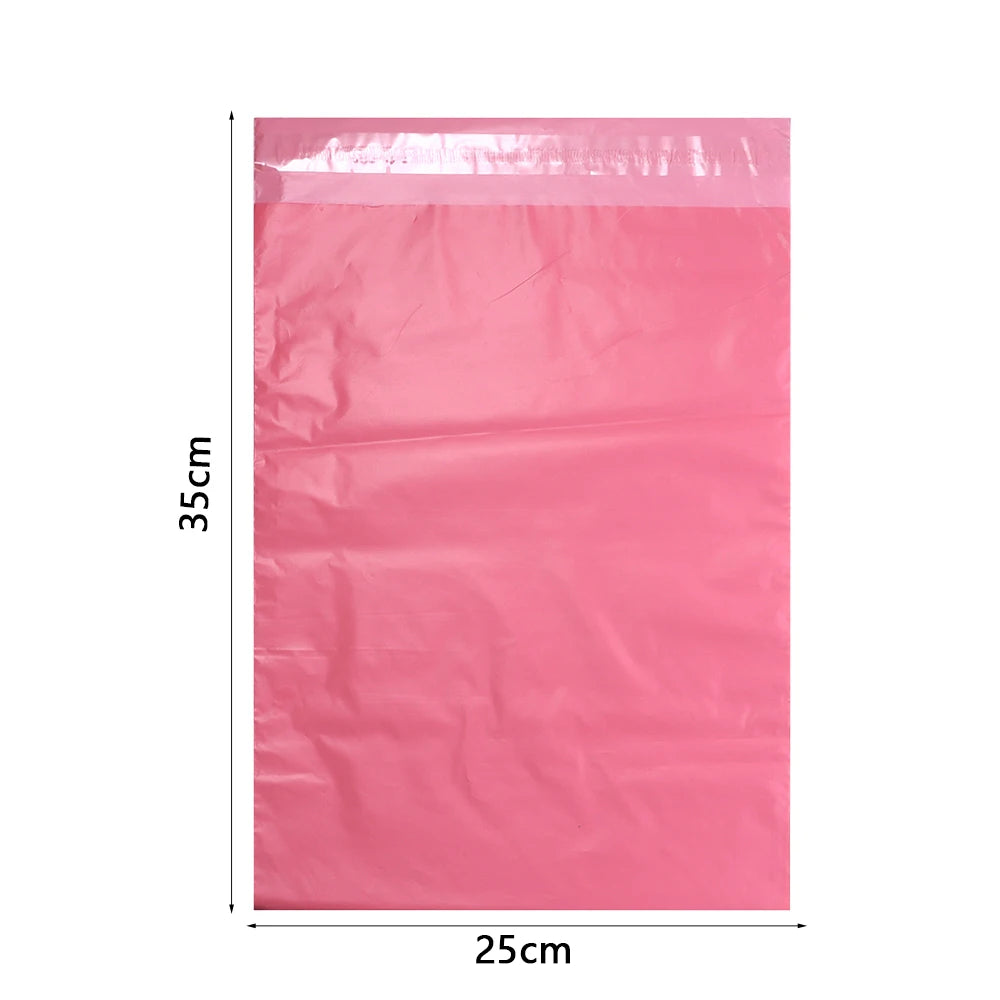 Pink Self-Adhesive Courier Bags | Waterproof Poly Mailers 10–50pcs Courier Packaging Bags PLUSH 25X35cm 20pcs