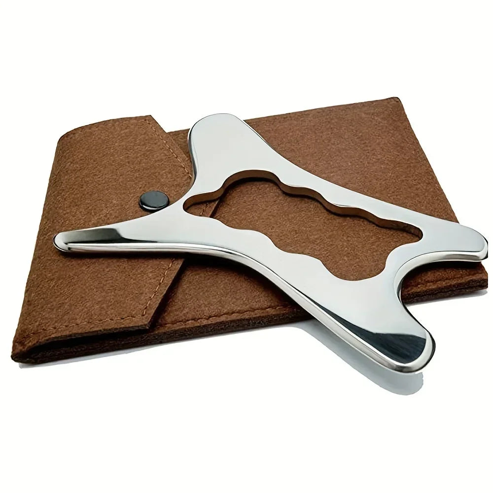 Stainless Steel Gua Sha Scraping Massage Tool | DUTRIEUX Gua Sha Massage Tool PLUSH Type A
