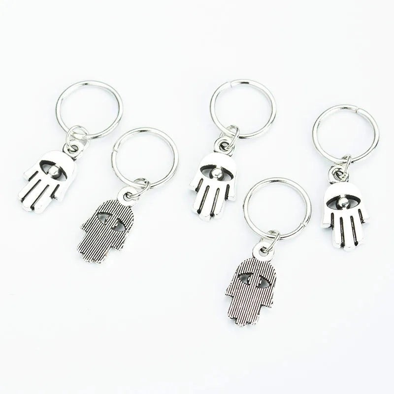 5-Piece Colorful Dreadlock Beads – Wooden Hair Rings & Cuffs