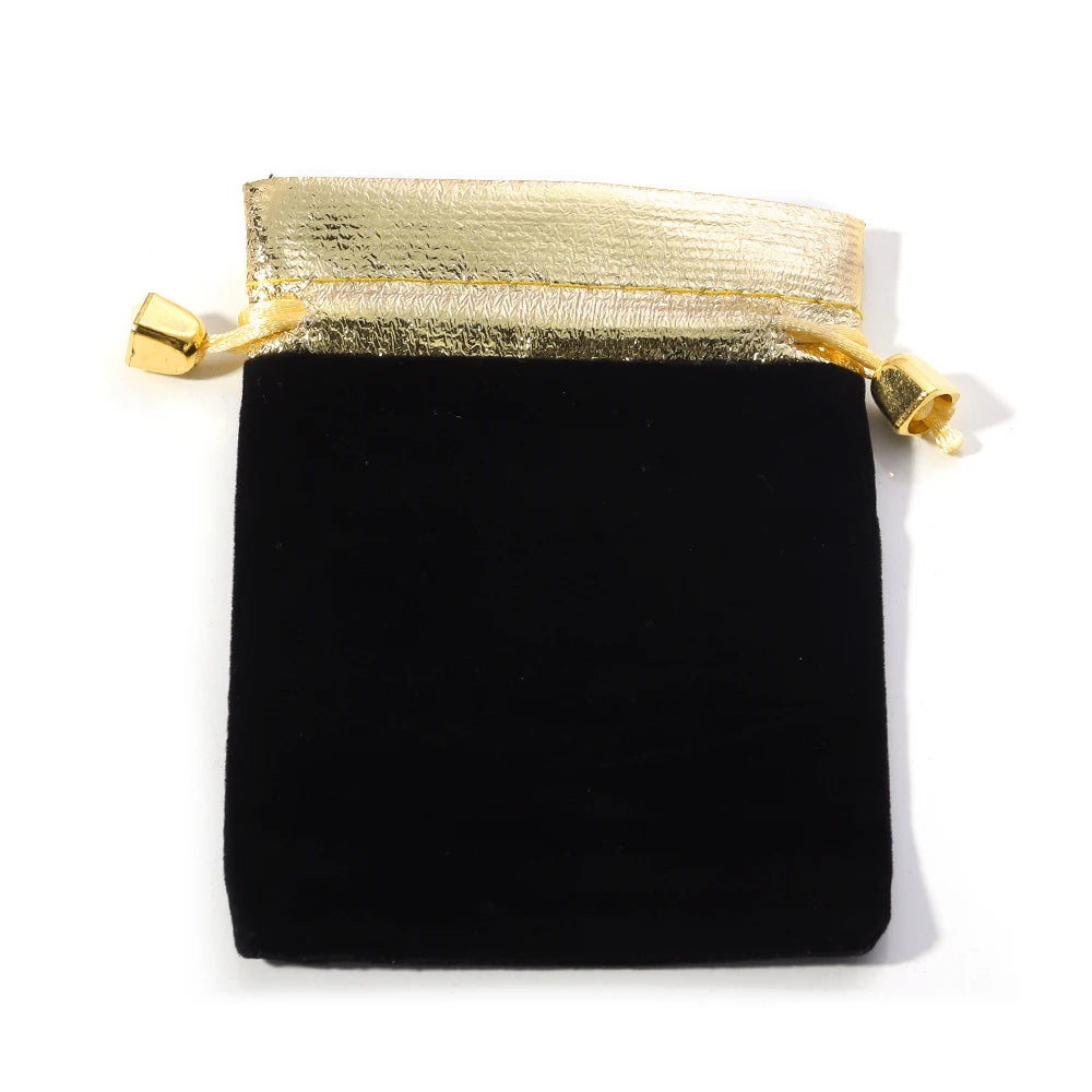 Velvet Drawstring Gift Pouches for Jewelry Packaging – 5-10pcs Jewelry Packaging Pouches PLUSH Black 9x12cm 10pcs