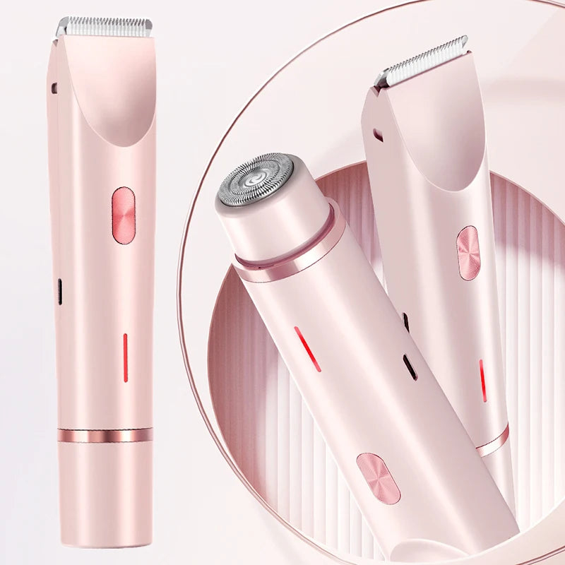 Women's 2-in-1 Double Head Electric Shaver & Body Trimmer Electric Body Shaver PLUSH