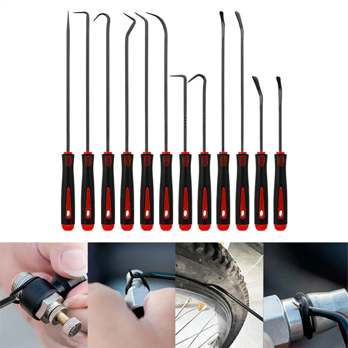 12-Piece O-Ring Seal Hook & Pick Set – Auto Repair Tools Automotive Hand Tool Set PLUSH