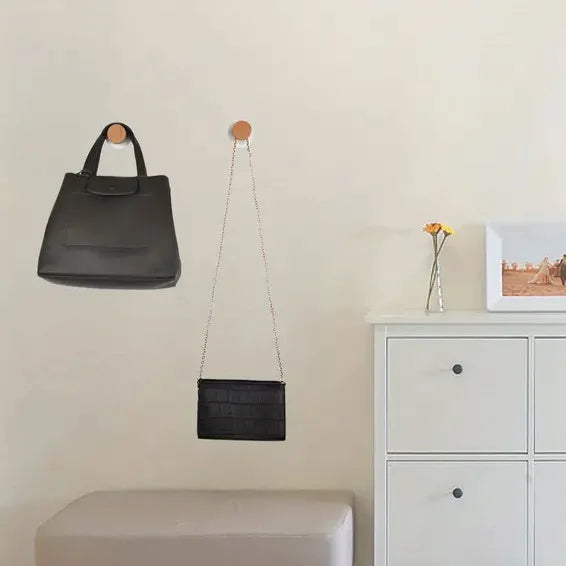 Geometric Wood Wall Hooks – Coat & Towel Hanger Set of 4 Wooden Wall Hooks PLUSH