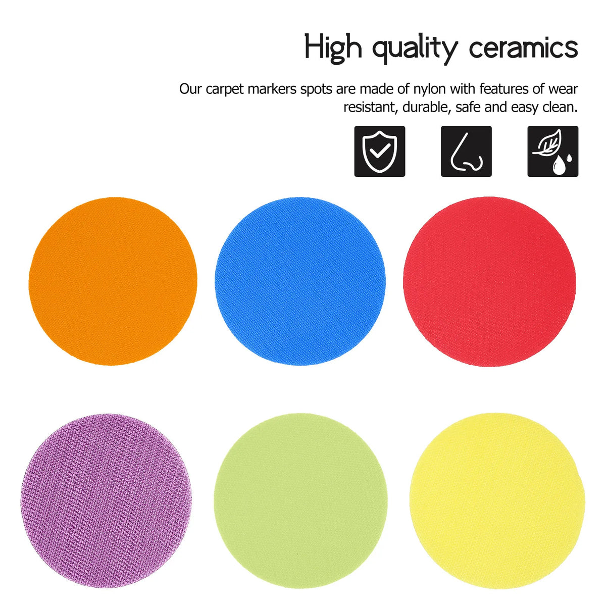 30pcs Round Carpet Markers – Colorful Classroom Seating Spots Classroom Carpet Markers PLUSH