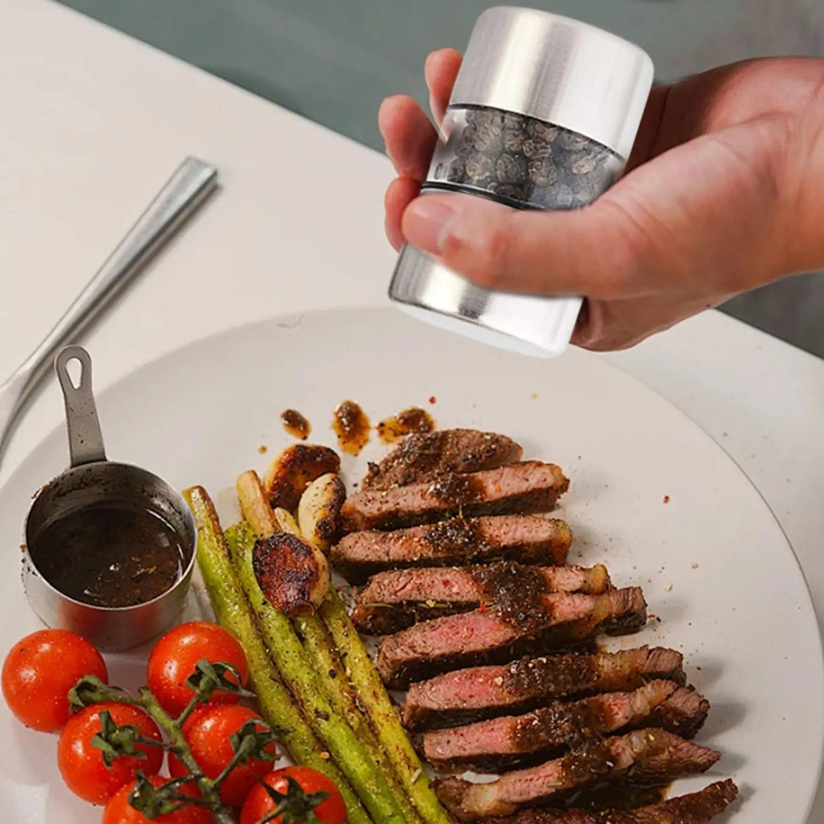 Manual Salt & Pepper Grinder – Mini Stainless Steel Mill Spice Mill Grinder PLUSH