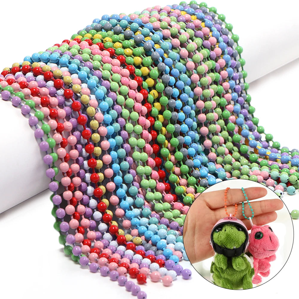 12cm Colorful Ball Bead Chains – DIY Keychain & Jewelry Making Jewelry Chain Findings PLUSH