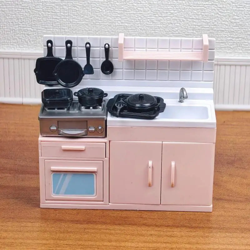 Mini Model Stove Kitchen Toy Set – 1/6 Scale Doll Playset Doll Kitchen Playset PLUSH
