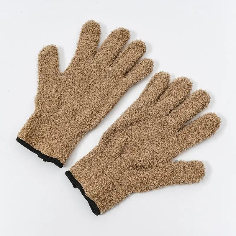 Microfiber Dusting Gloves – Stretchable Lint-Free Cleaning Mitts Microfiber Cleaning Gloves PLUSH A10