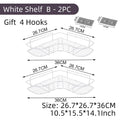 No-Drill Aluminum Corner Shower Shelf & Bathroom Wall Organizer Bathroom Corner Shelf PLUSH Corner white 2Pcs