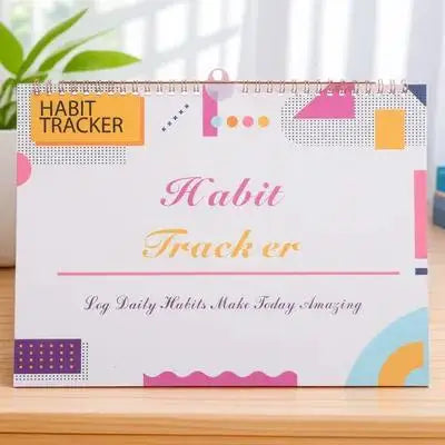 Spiral Habit Tracker Notebook – Monthly Desk Planner Journal Habit Tracker Notebook PLUSH