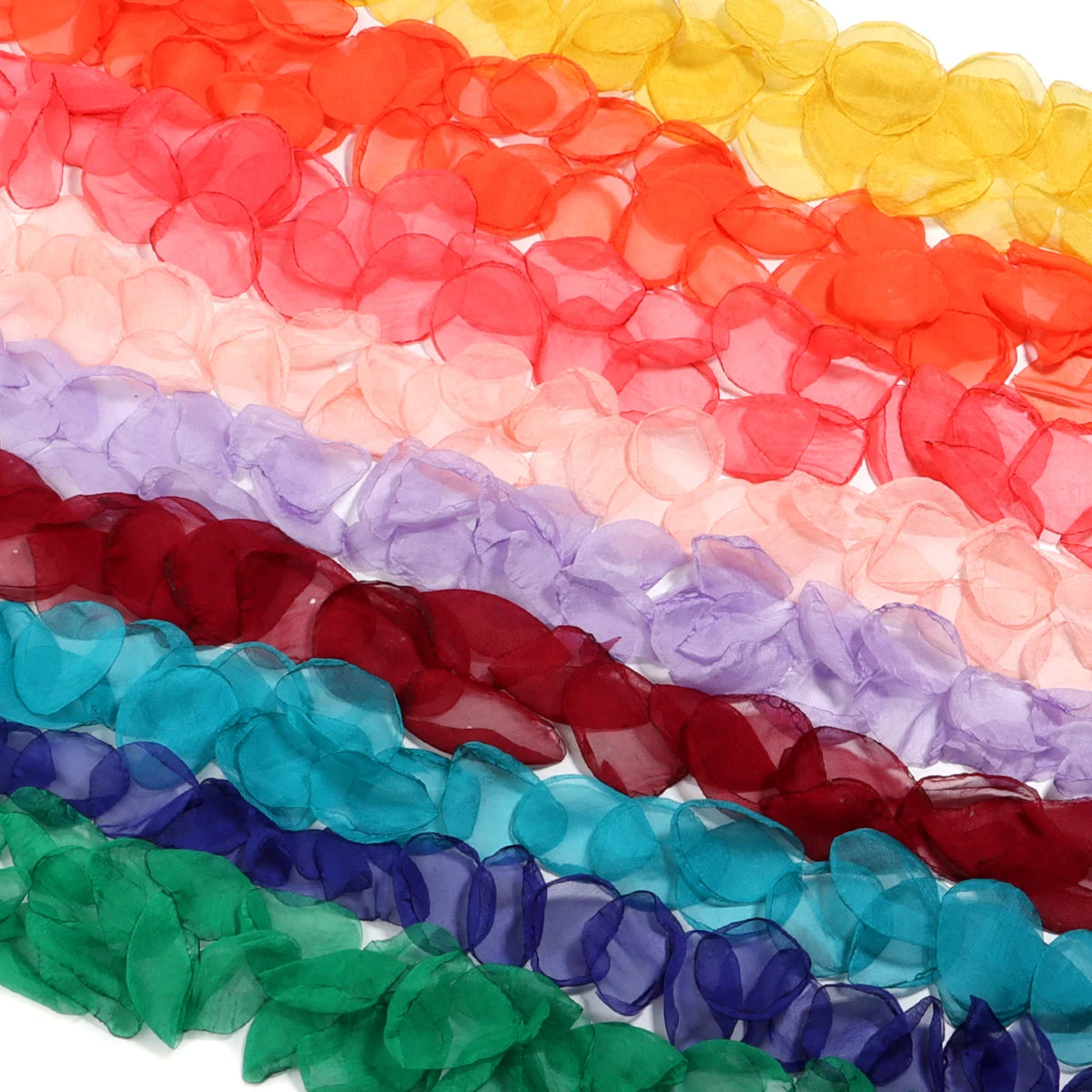 20pcs Chiffon Rose Flower Petals – DIY Jewelry & Craft Decor Fabric Flower Petals PLUSH