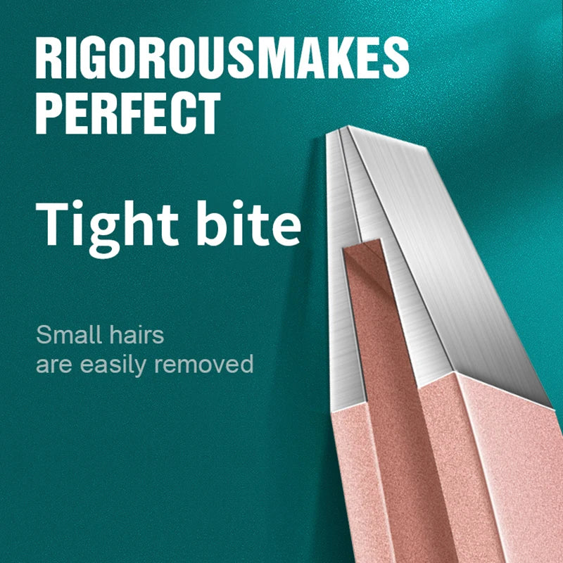 4-Piece Precision Stainless Steel Tweezers Set – Brow & Facial Precision Tweezers Set PLUSH