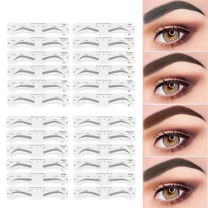 Reusable Eyebrow Stencil Set – 6 DIY Brow Shaper Styles Eyebrow Stencil Set PLUSH