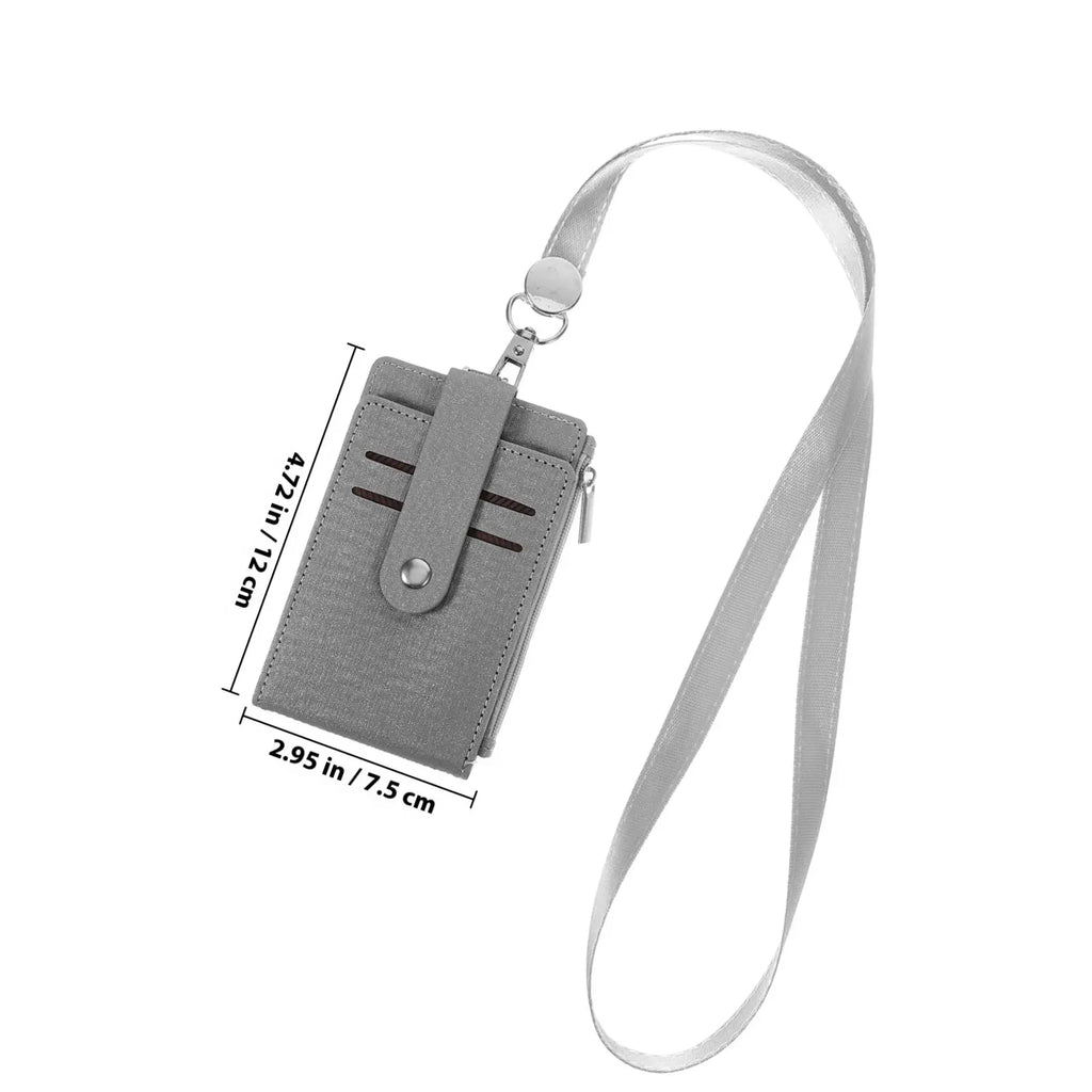 Badge Holder with Lanyard – Anti-Scratch ID Card Protector Badge Holder PLUSH Grey