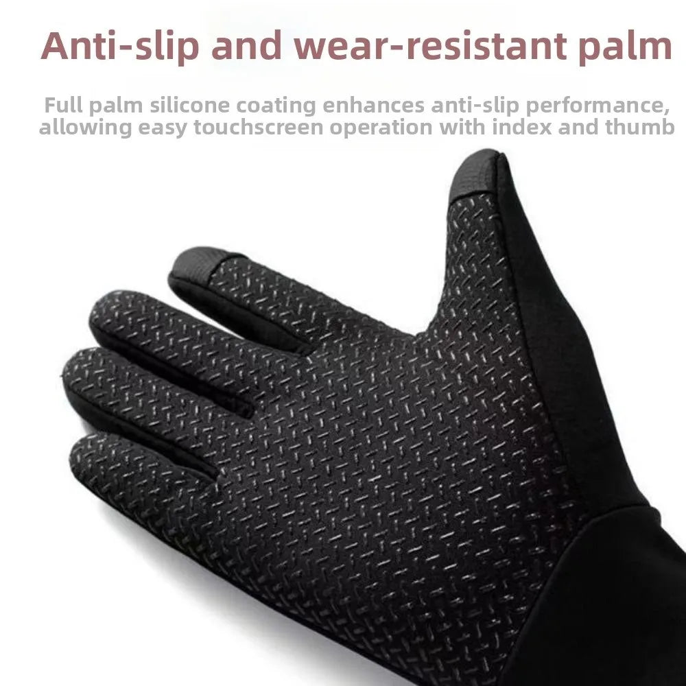 Winter Cycling Gloves – Waterproof Thermal Full Finger Cycling Gloves PLUSH