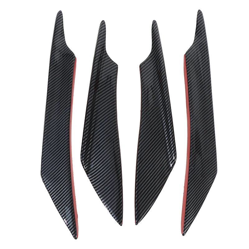 4pcs Carbon Fiber Bumper Canard Splitter Diffuser Kit – Universal Bumper Canard Splitter PLUSH