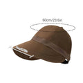 Women's Wide Brim UV Sun Hat – Adjustable Beach Visor Cap Women's Sun Hat PLUSH Coffee