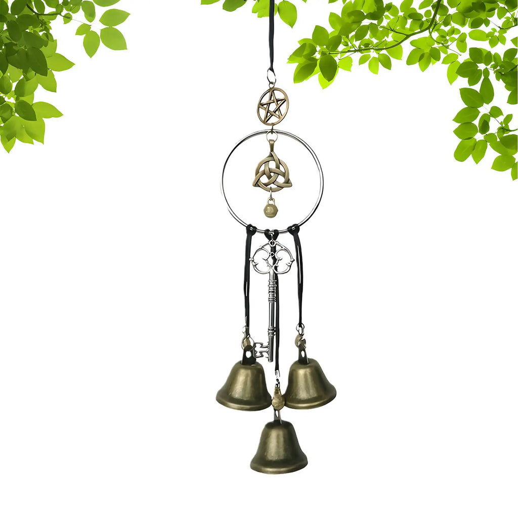 Witch Bells Door Knob Hanger | Vintage Brass Wind Chime Décor Wind Chime Ornament PLUSH